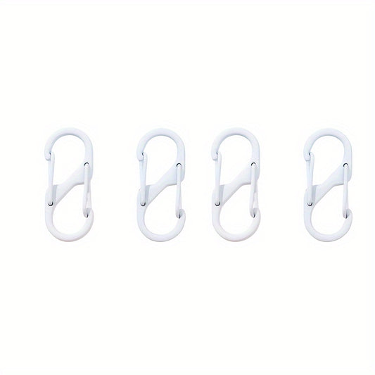 10pcs Solid Metal Keychain Buckle S-shaped Key Chain Carabiner