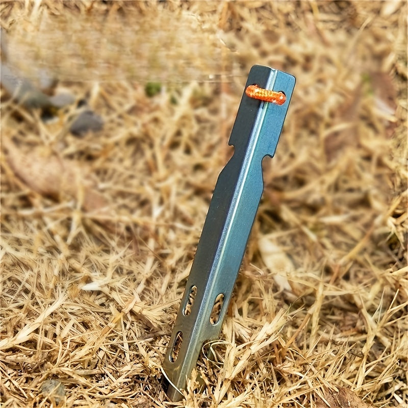 Titanium Alloy V Tent Pegs Windproof Camping Nails