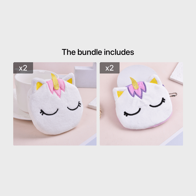 Girls Plush Unicorn Coin Purse Wallet Backpack Pendant