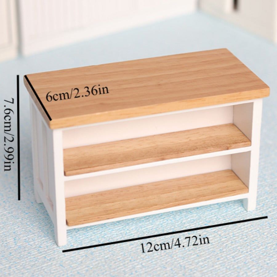 1:12 Scale Dollhouse Dining Table and Chairs Set with Food Items