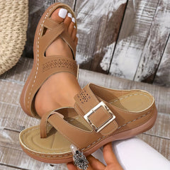 Women's Comfortable Platform Sandals Lightweight Solid Sandals
