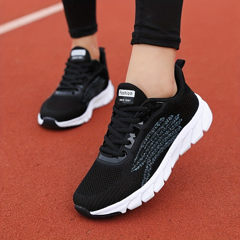 Women's Solid Running Shoes Breathable Lightweight Outdoor Sneakers