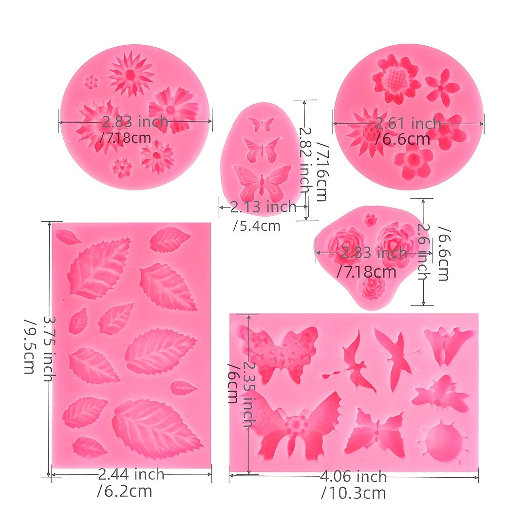 Flower Silicone Cake Mold Rose Leaf Fondant Chocolate Making Mold