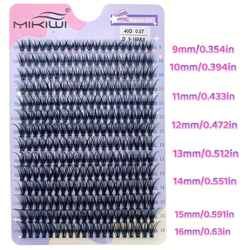 DIY Lash Clusters Kit - 2 in 1 Bond & Sealant Applicator - D Curling Volume