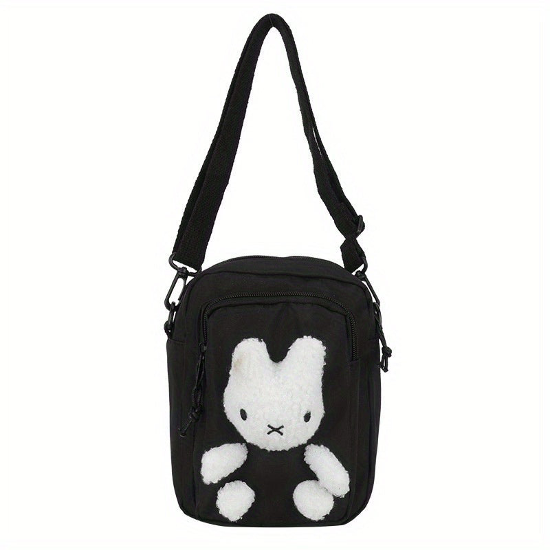 Kids Rabbit Messenger Bag Girls Canvas Travel Backpack Coin Purse