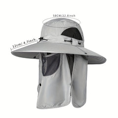 Breathable Bucket Hat with Face Cover for Sun Protection