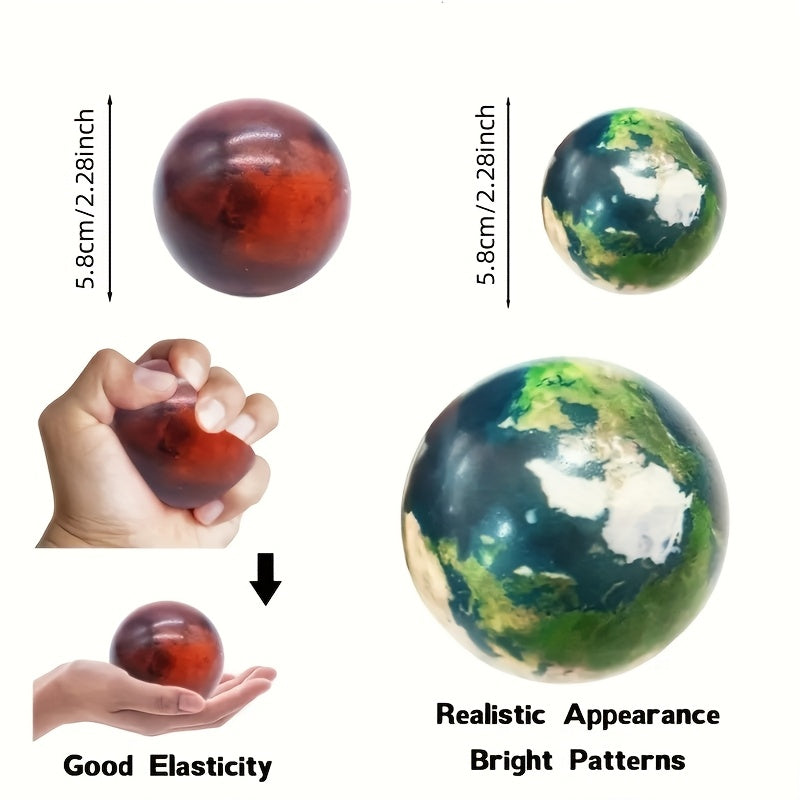 10 Solar System Relax Balls - Space Balls Stress Toys