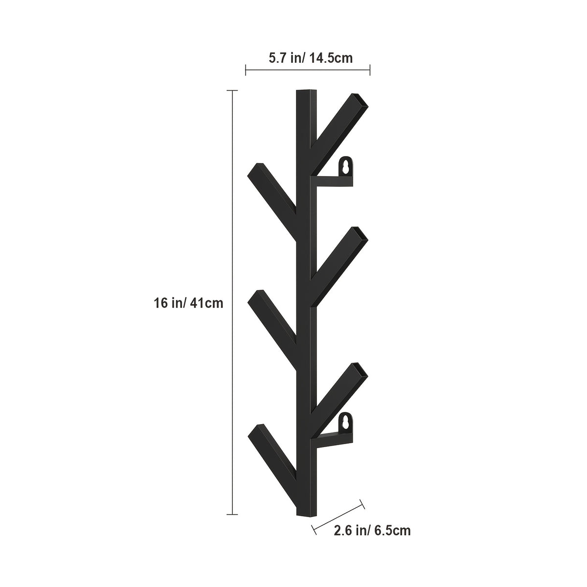 Modern Vertical Coat Rack Wall Mounted 40 64 Cm Metal Hat Rack For Wall