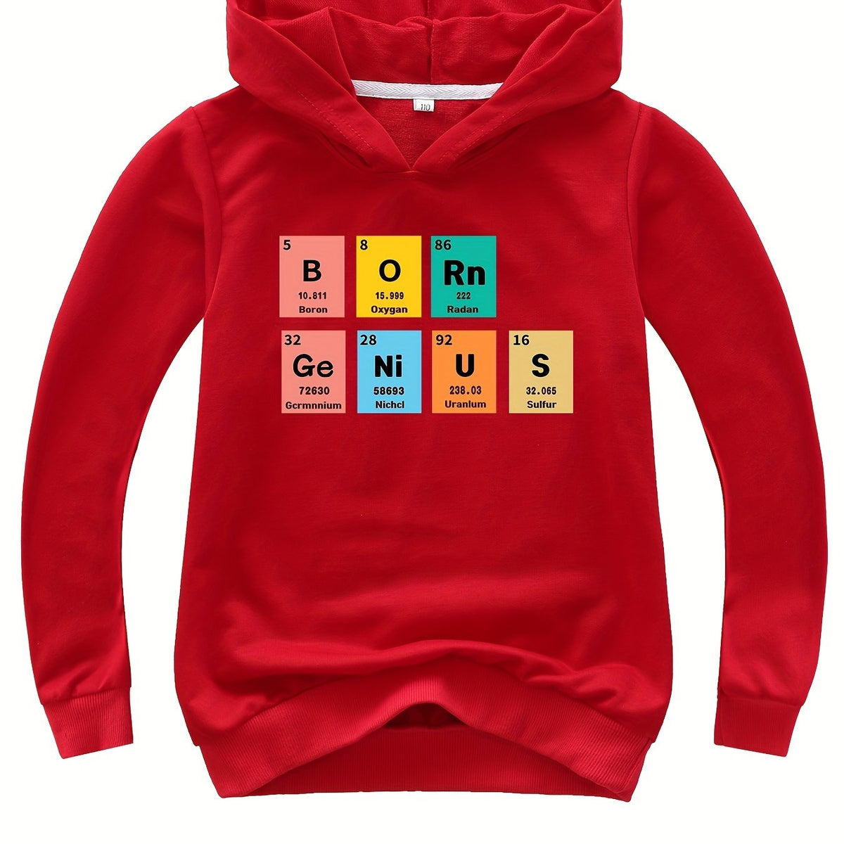 Boys Colorful Elements Hooded Sweatshirt - Size Up