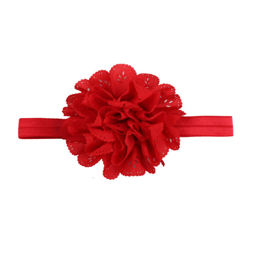 Girls Candy Mesh Flower Headband Elastic Hair Accessories