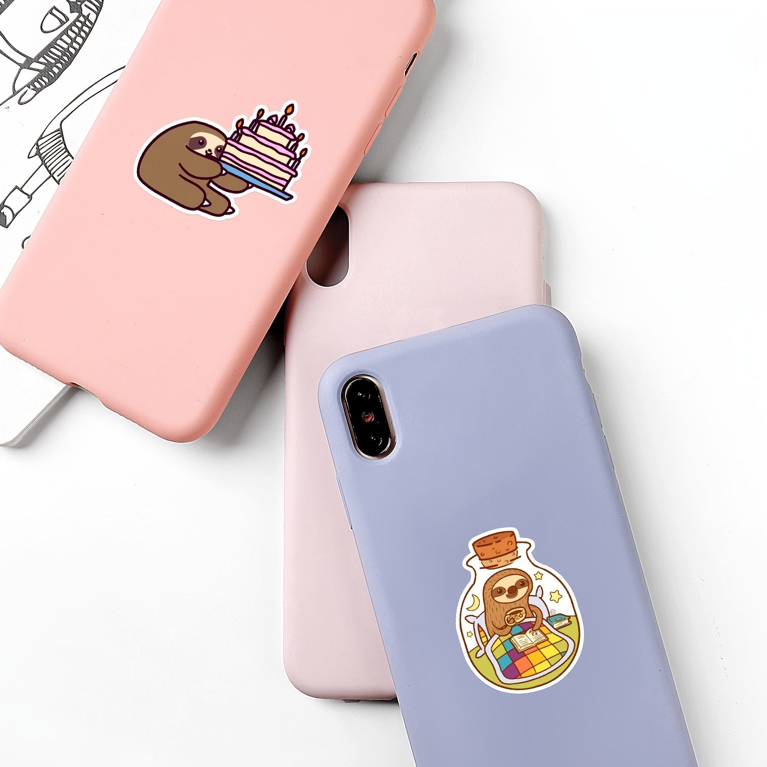 50pcs Sloth Doodle Waterproof Sticker DIY Creative Toy