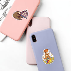 50pcs Sloth Doodle Waterproof Sticker DIY Creative Toy