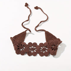 Hollow Crochet Hair Scarf Weaving Headband Hair Bundle