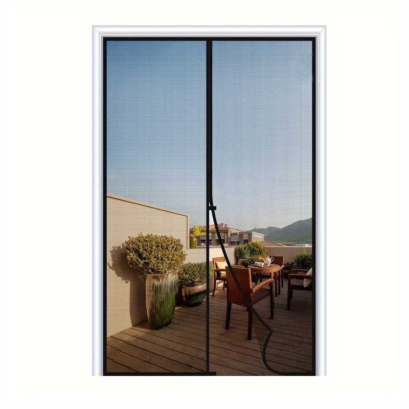Magnetic Screen Door Mesh Screen Magnetic Closure Heavy Duty Pet Kid Friendly
