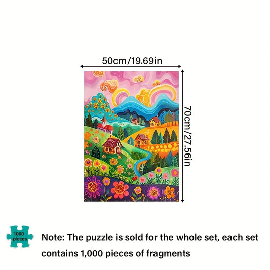 1000pcs Landscape Art Jigsaw Puzzle 70x50cm - Intermediate Challenge