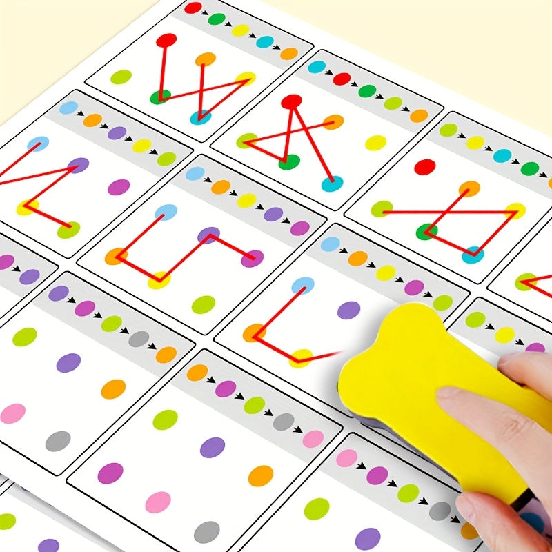 Reusable Erasable Pen Training Card for Seniors