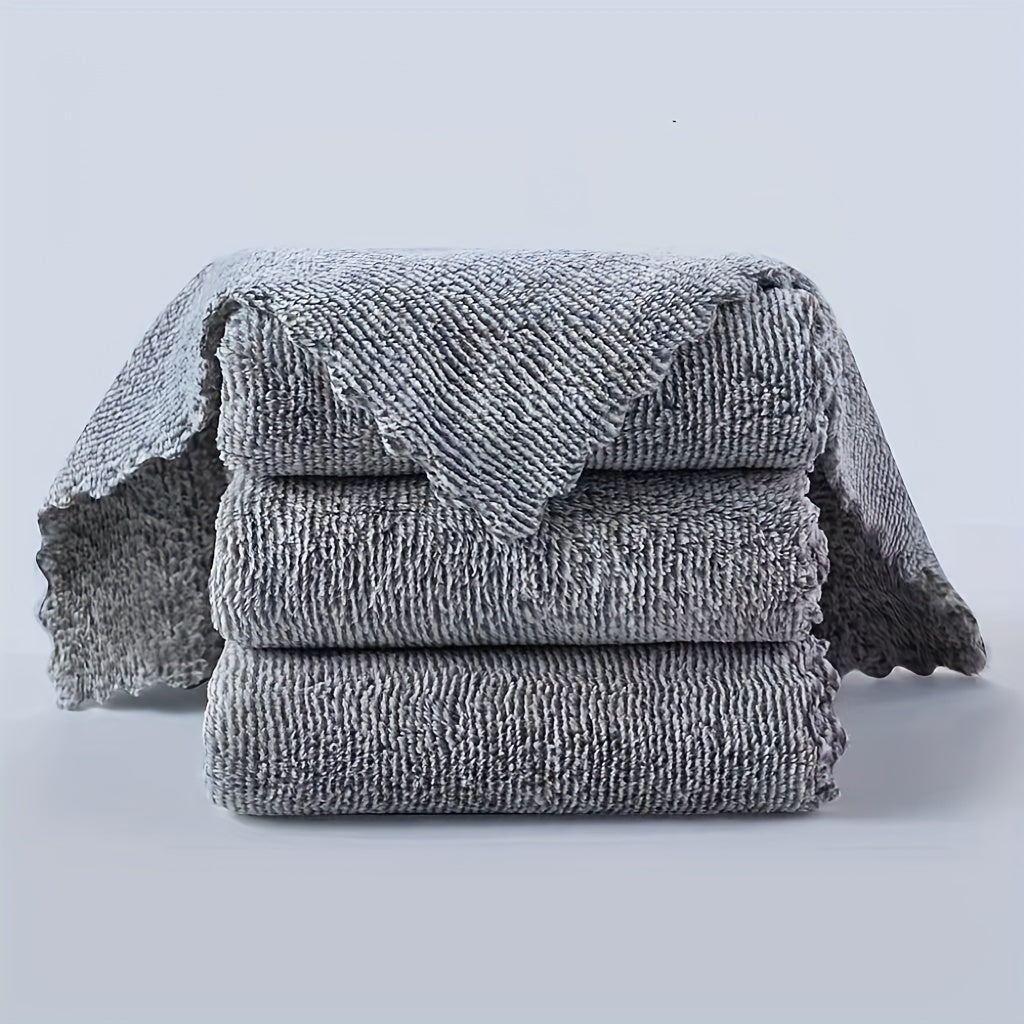 5 Pack Absorbent Cleaning Rags for Kitchen Bathroom Garden Car
