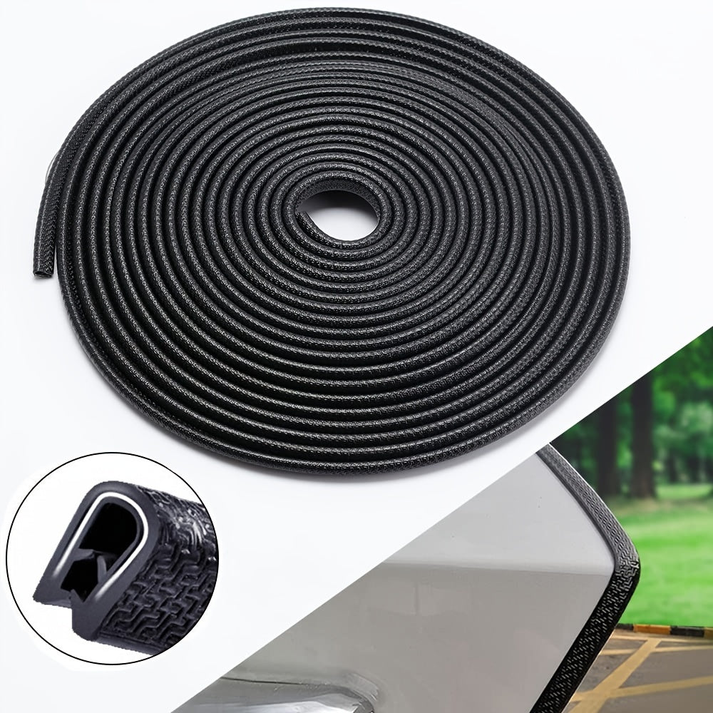 Universal Fit Rubber U Shape Door Edge Trim - 32 8ft, No Glue