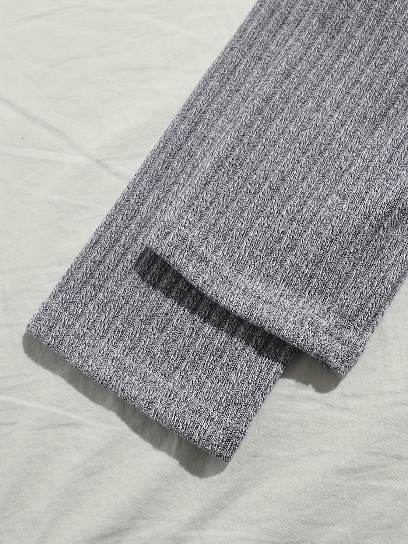 Short Sleeve Crew Neck Top & Elastic Waistband Pants Set