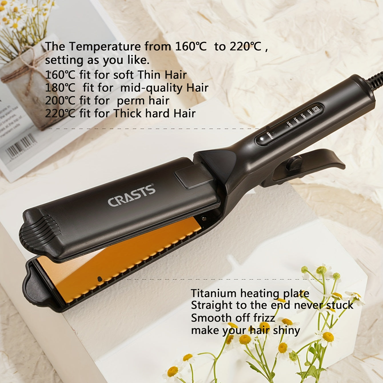 2-in-1 Hair Curler & Straightener Wand - Ionic Tech