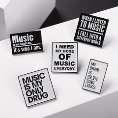 Anime Music Brooch Creative Banner Lapel Badge Clothing And Bags Accessories