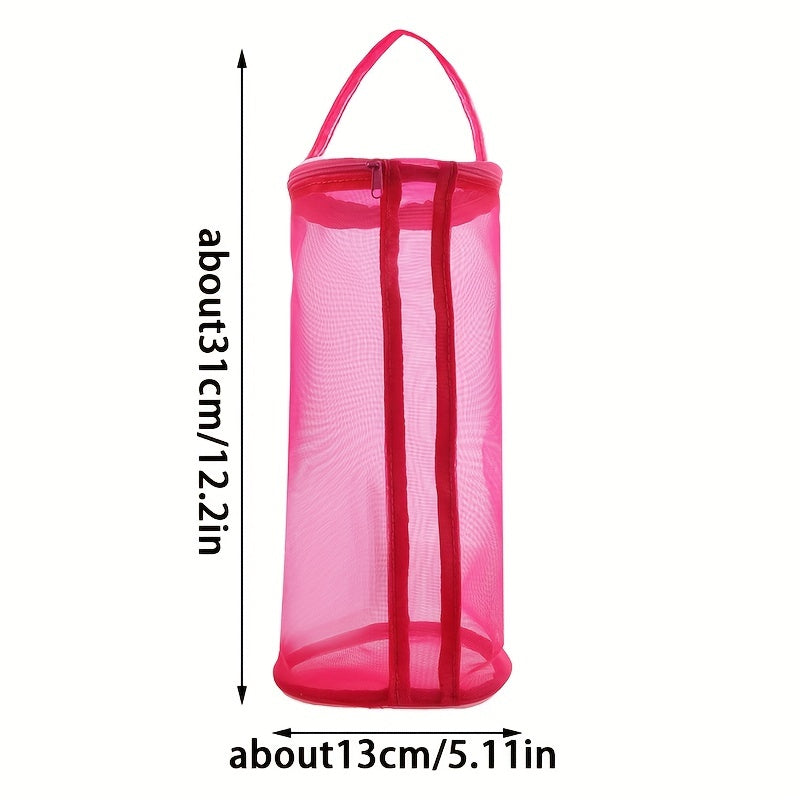 Yarn Storage Bag Crochet Knitting Organizer Zipper Mesh Hand Tool