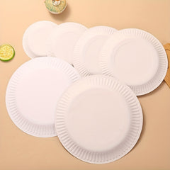 50pcs Party Paper Plates DIY Decorated Plates Supplies