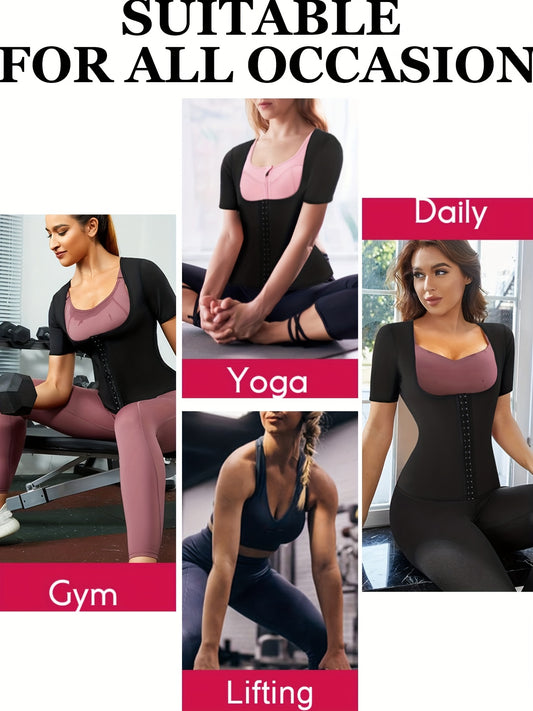 Sauna Body Shaper Sweat Sleeves Waist Trainer Top Women's Activewear
