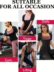 Sauna Body Shaper Sweat Sleeves Waist Trainer Top Women's Activewear