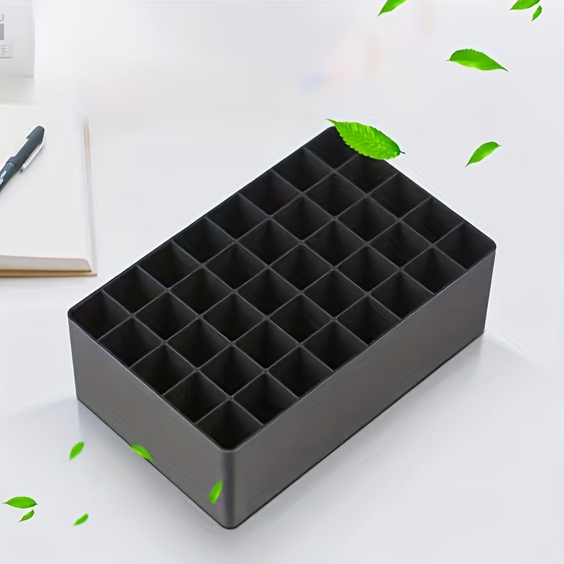 Plastic Marker Base Desktop Storage Box Finishing Pen Holder 30-40 Slots