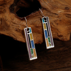 Vintage Carved Pattern Drop Dangle Earrings