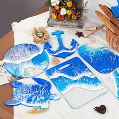 DIY Crystal Drop Gel Silica Gel Mold Circular Tray Hand Mirror Table Mold