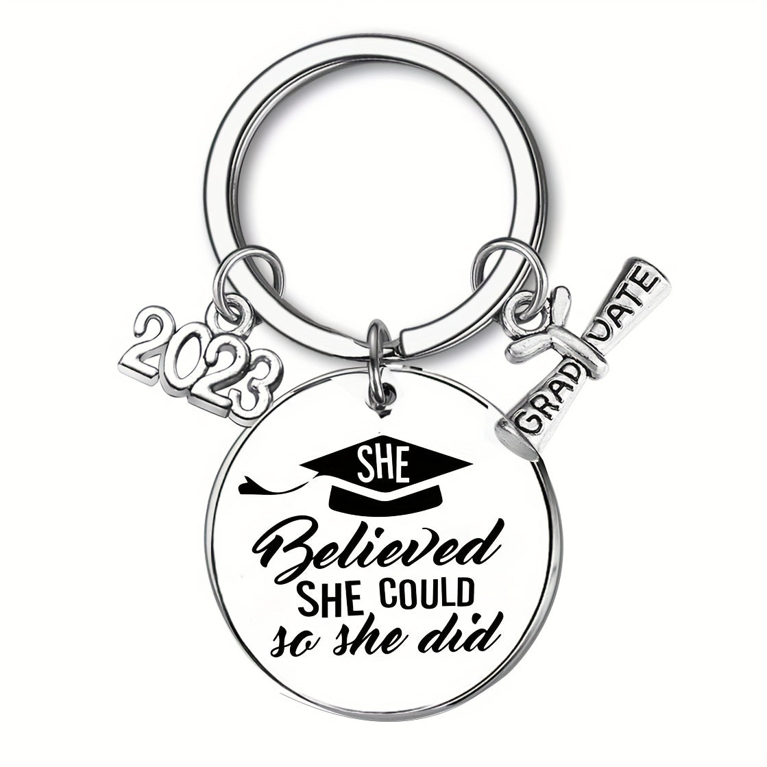 Teen Creative Slogan KeyChain For Graduation Gift Party
