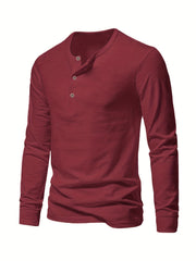 Men's Button Casual Comfy Custom Fit Long Sleeve Shirt