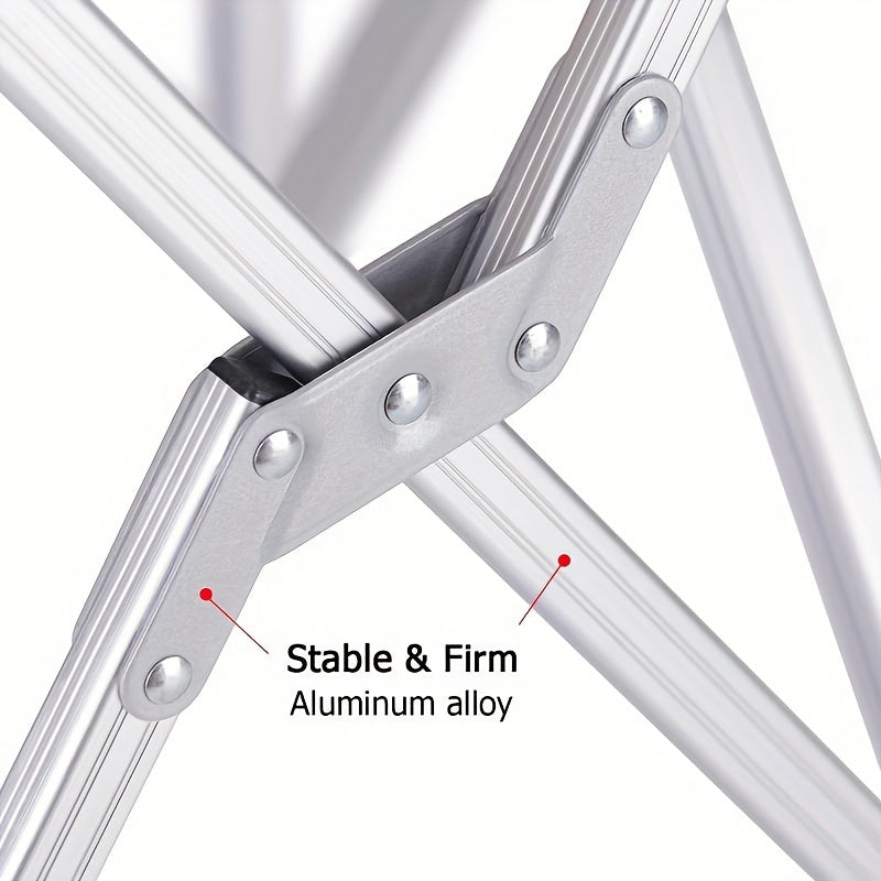 Folding Chair Aluminum Alloy Wood Armrests for Outdoor Camping Picnic