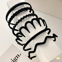 9pcs Frosted Headband Style Wavy Head Hoop Women's Hair Accessories