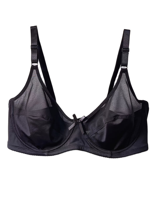 Sexy Bow Knot Mesh Underwire Back Closure Bra