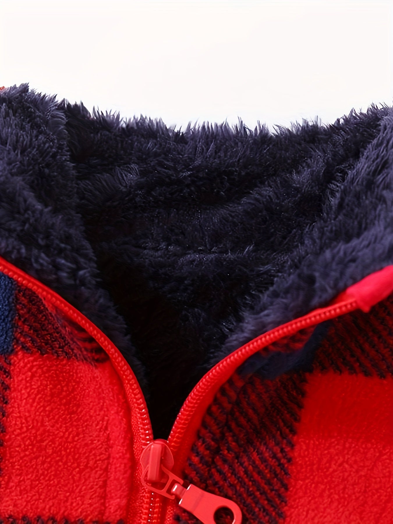 Toddler Baby Boys Plaid Zipper Vest Fleece Jacket Winter Outwear