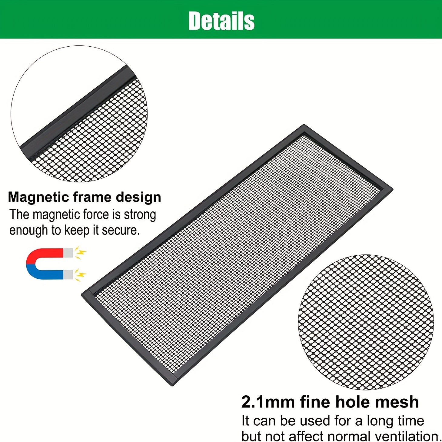 5pcs Magnetic Air Vent Screen Cover Home Floor Bug Mesh