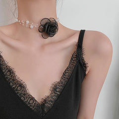 Faux Pearl Choker Necklace Vintage Party Jewelry Gift
