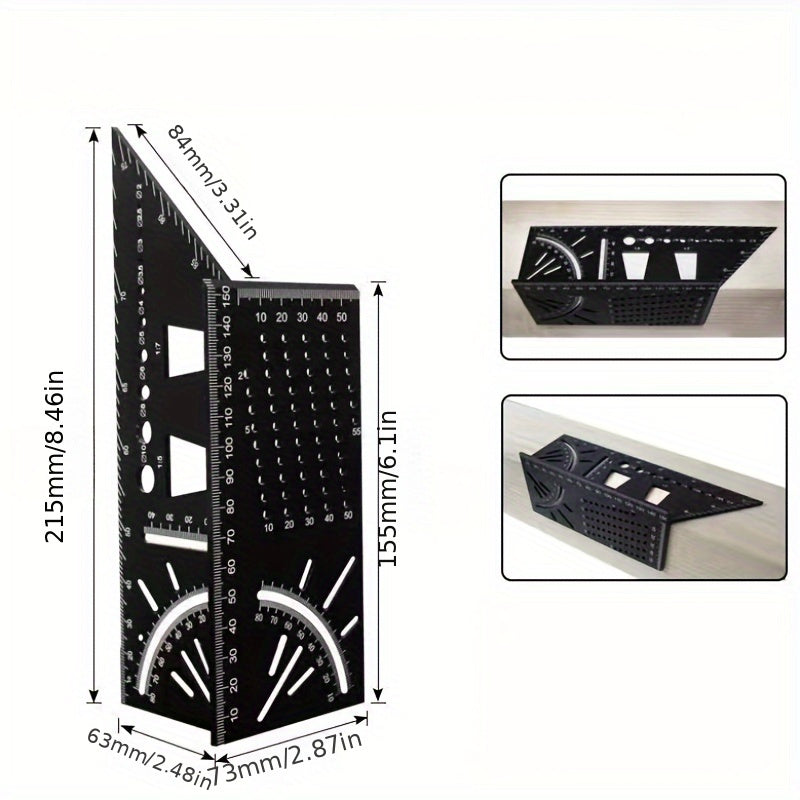 1pc Aluminum Alloy Carpentry Angle Ruler Stop Type Fixed Line Drawing Device