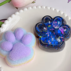 Rainbow Purple Cat Paw Toy Desk Decoration