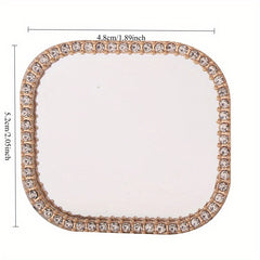 1:12 Makeup Mirror with Pearl Trimmed Frame for OB11 Dollhouse