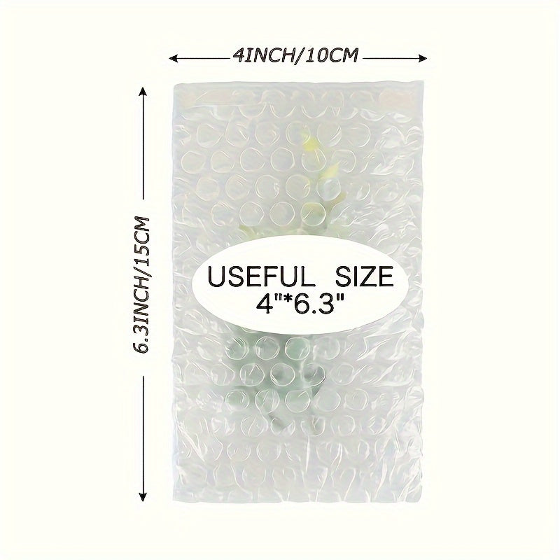 50pcs 10x16x15cm Clear Bubble Bags Double Walled Cushioning Bags