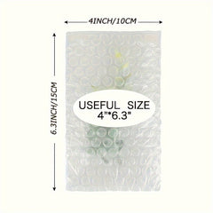 50pcs 10x16x15cm Clear Bubble Bags Double Walled Cushioning Bags