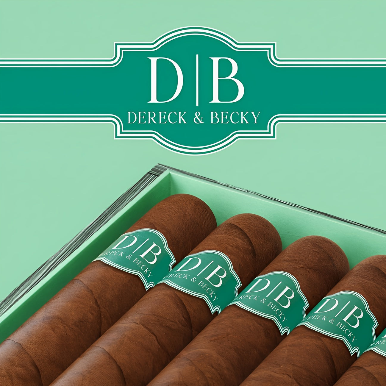 Custom Wedding Cigar Bands with Initials Personalized E&A