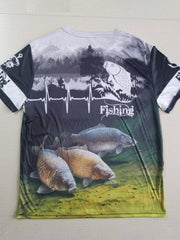 Fish 3D Print Men's Short Sleeve Graphic T-shirt Casual Comfy Tees