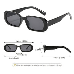 Y2K Rectangle Sunglasses Narrow Sun Shades