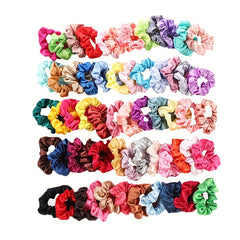 60 Colorful Hair Tie Bands Birthday Gift for Baby Girls