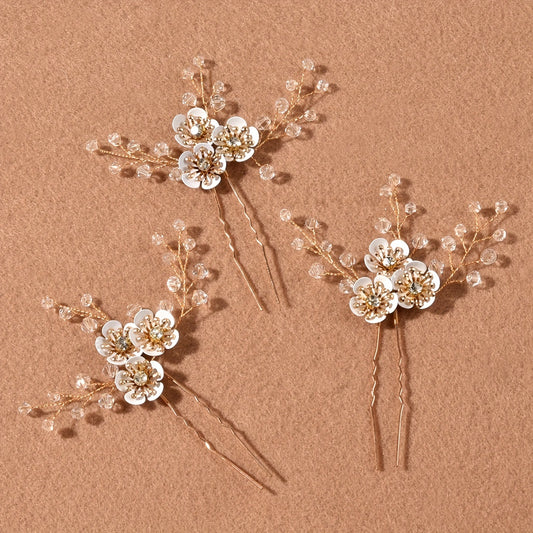 Flower Crystal Wedding Bridal Hairpin Headdress DIY